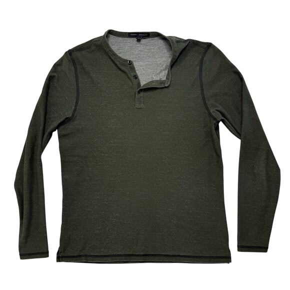 Robert Barakett Other - ROBERT BARAKETT Lambert Long Sleeve Henley Olive Green Size Small Mens #RB12047